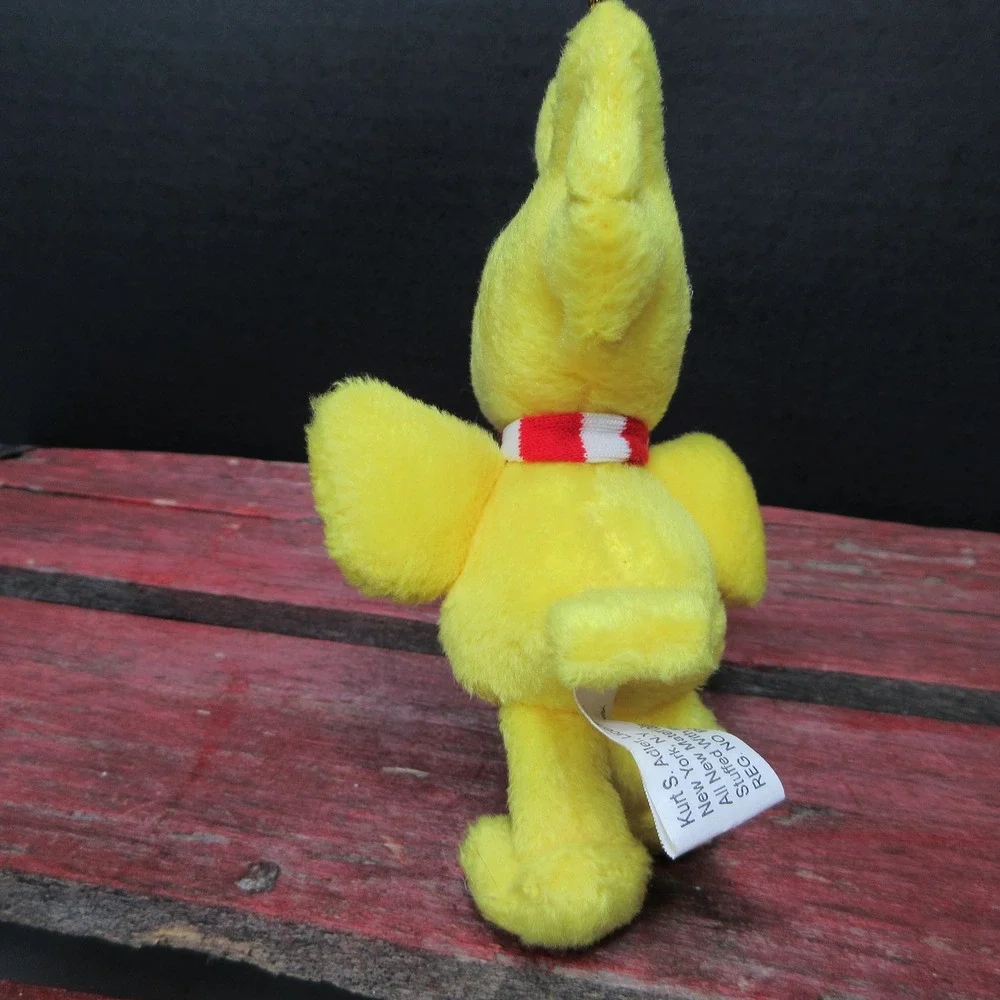 VTG Peanuts Woodstock Plush Christmas Ornament Red Scarf Yellow Bird 4